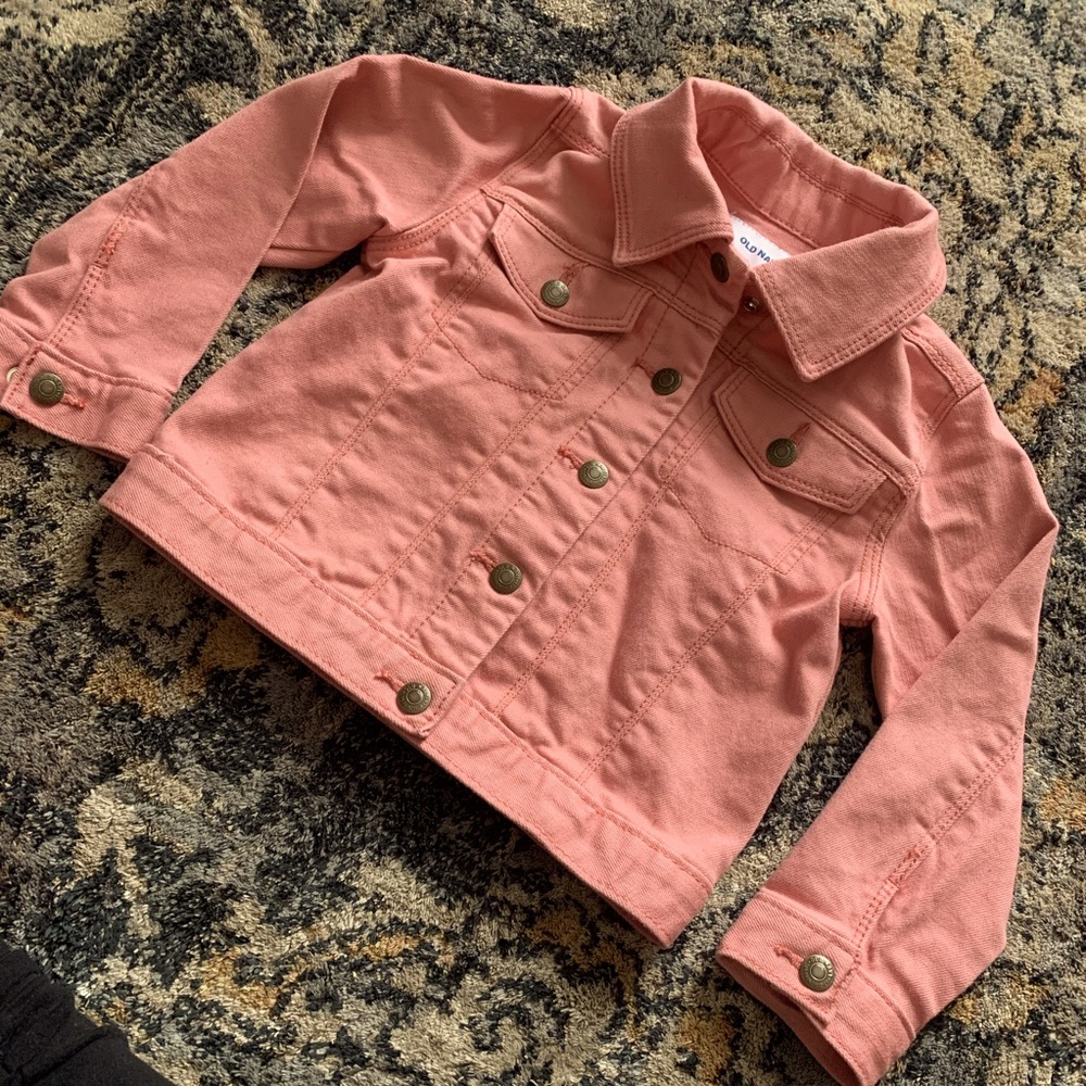 Pink denim jacket
